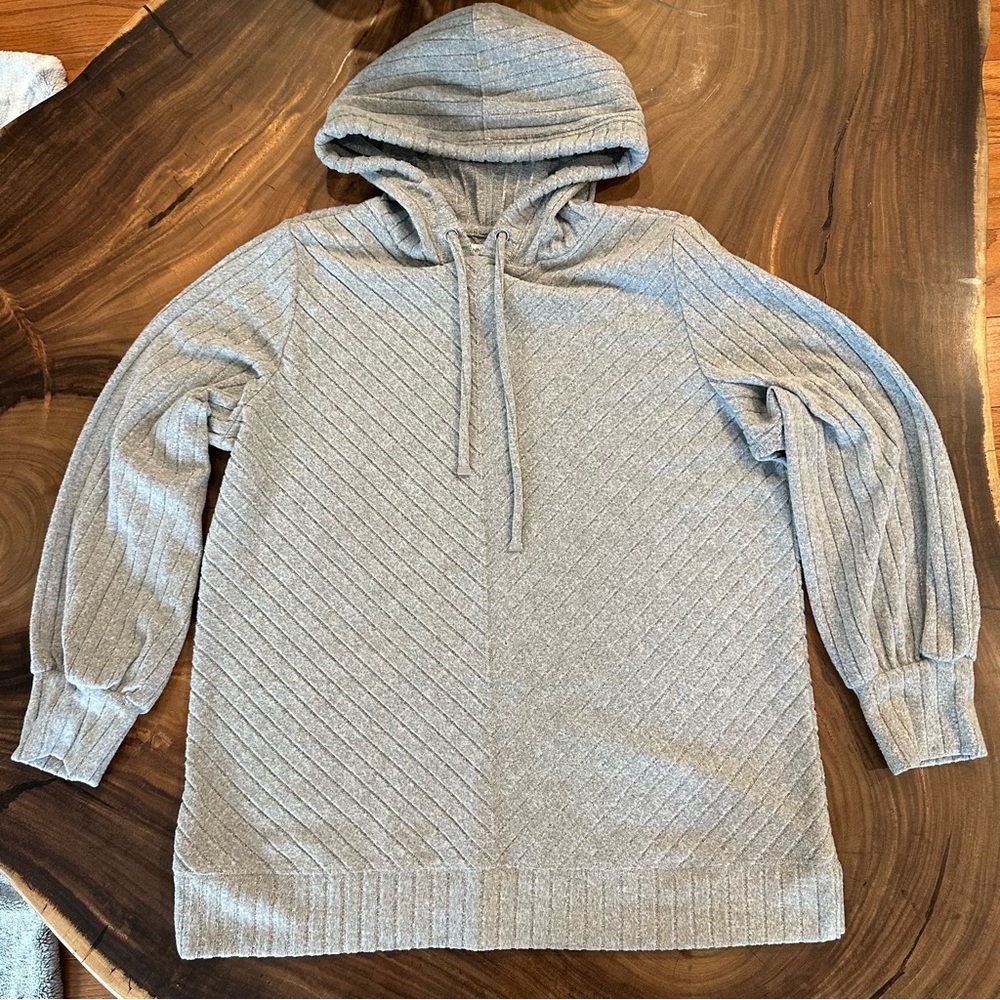 Nine West Gray Chevron Hoodie
